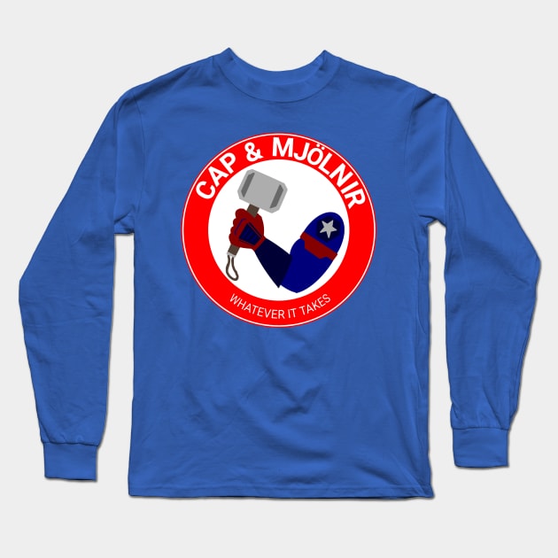 Cap & Mjolnir 2 Long Sleeve T-Shirt by elfspectations